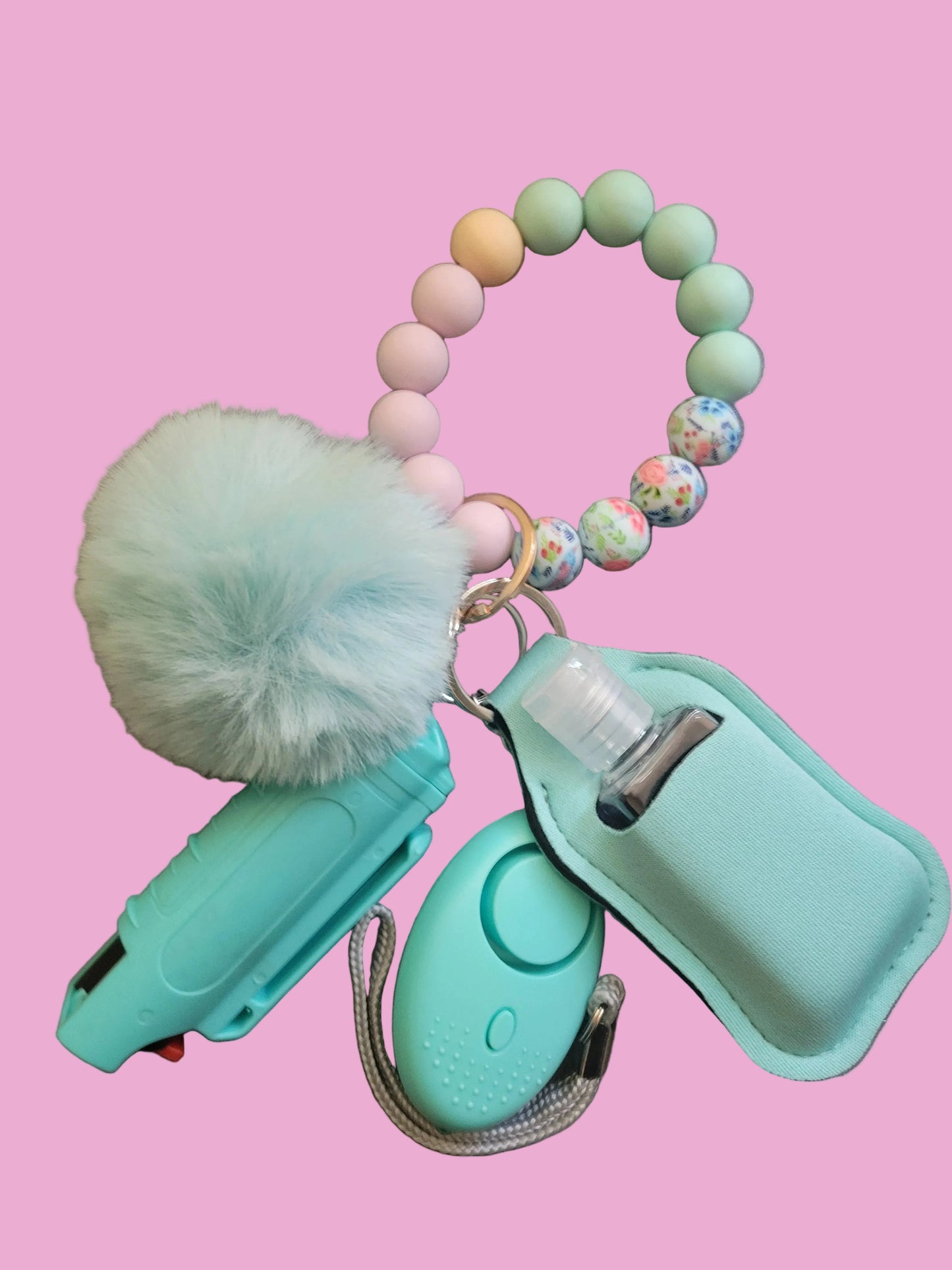 Beaded bracelet keychain for the Spring Season