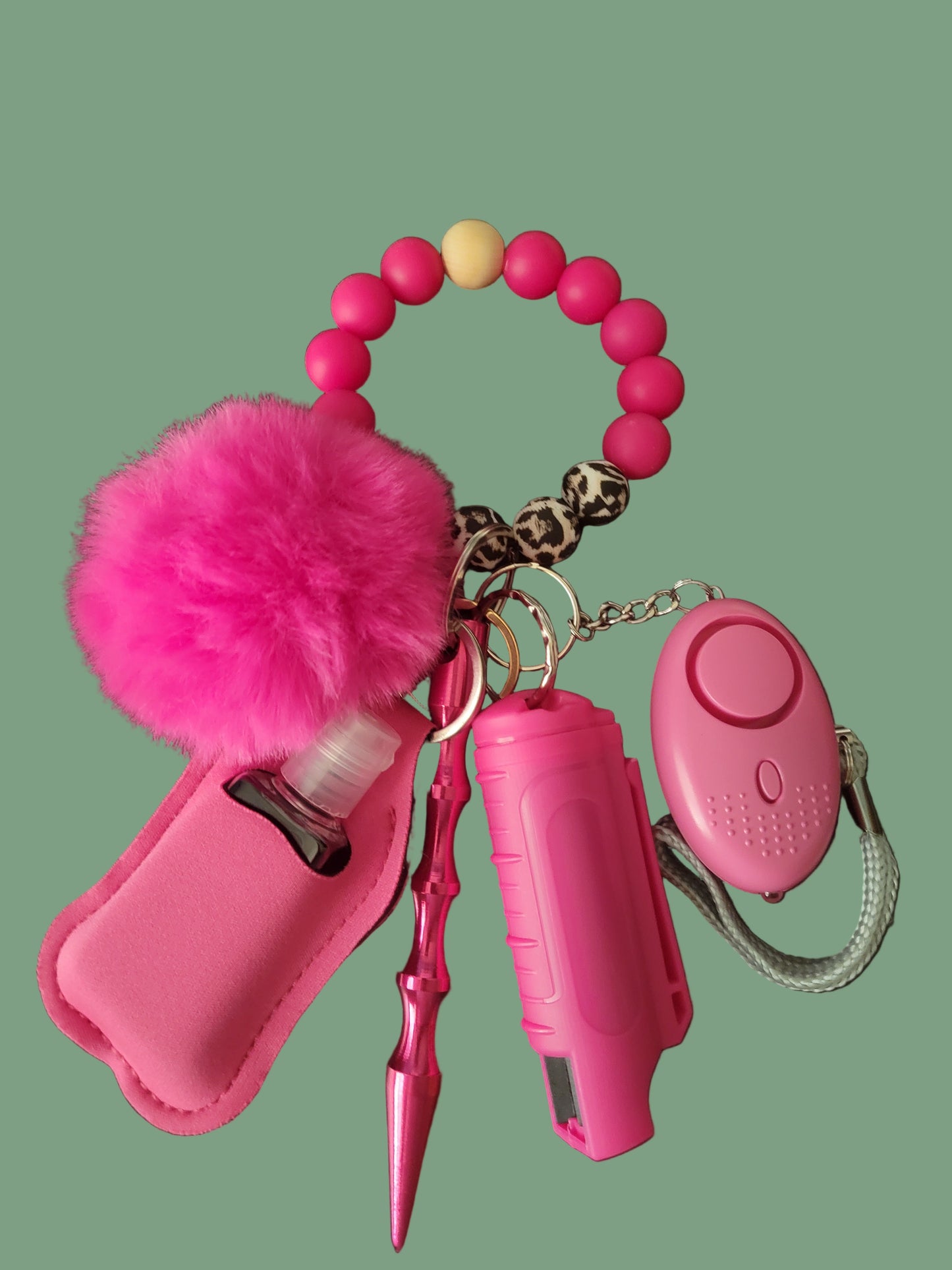 Beaded bracelet keychain