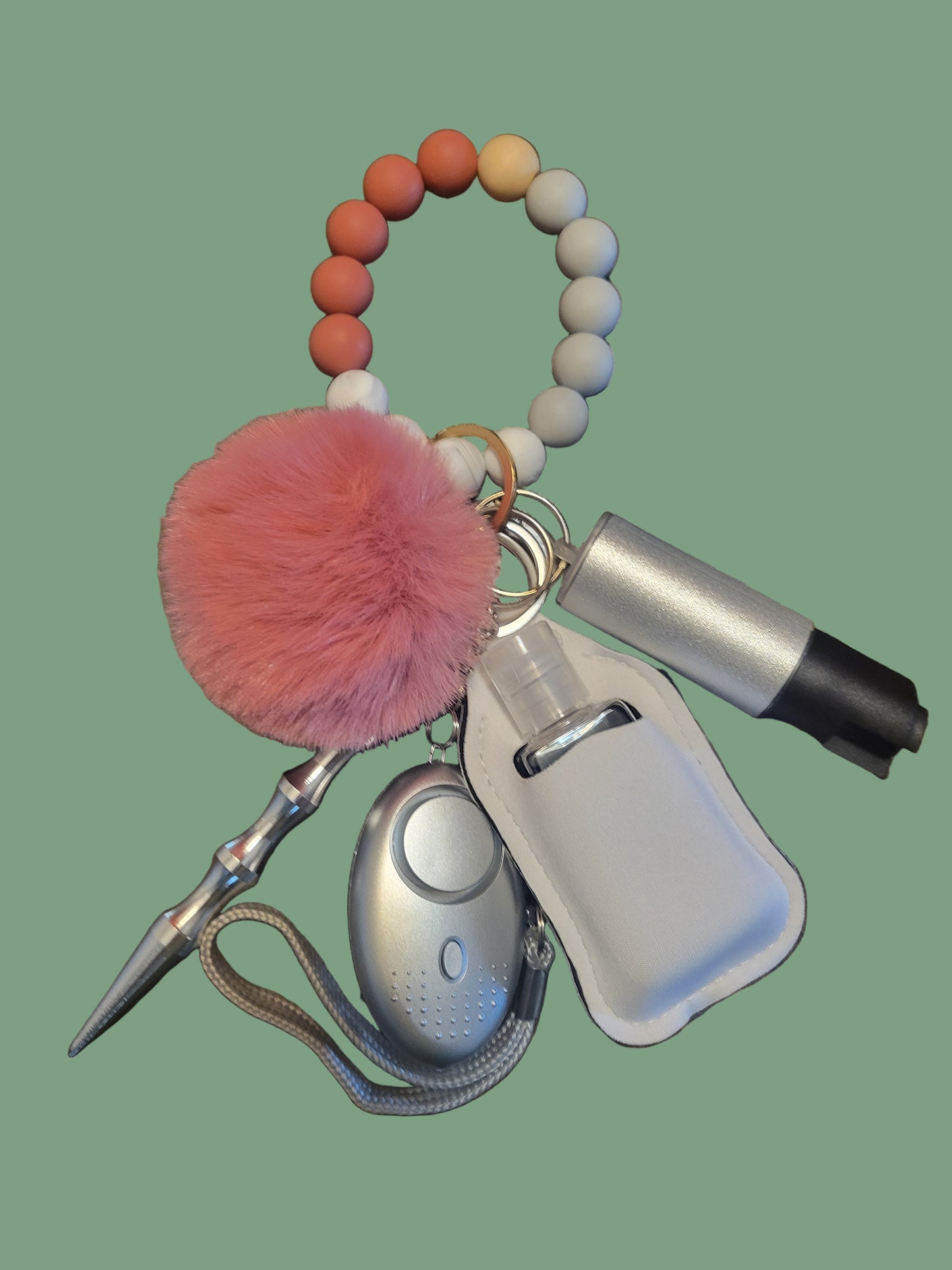Beaded bracelet keychain