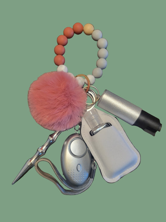 Beaded bracelet keychain
