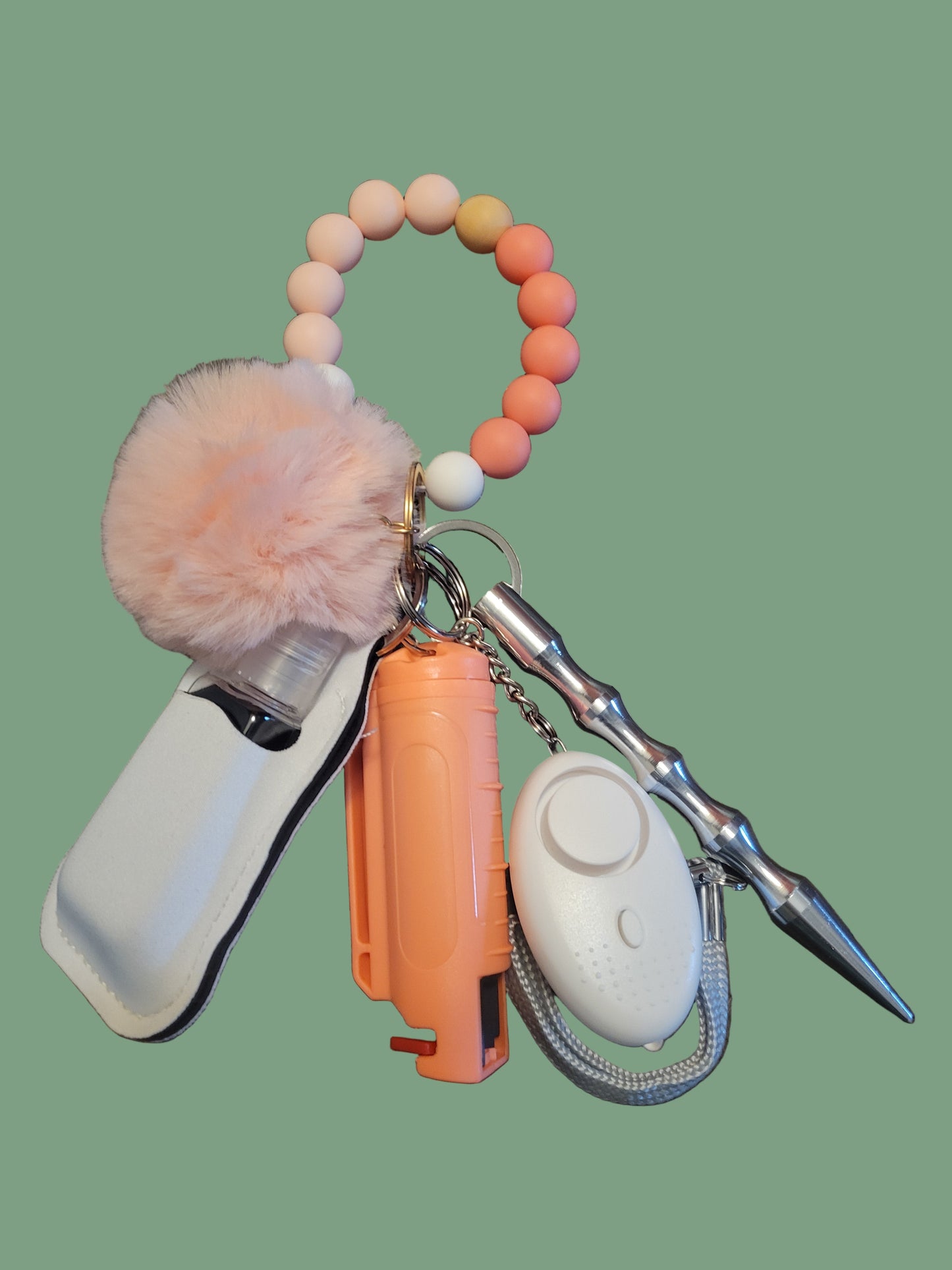 Beaded bracelet keychain