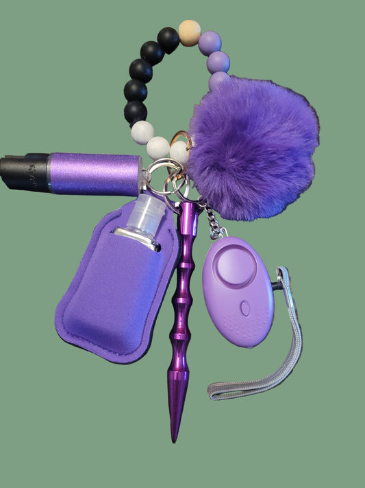 Beaded bracelet keychain
