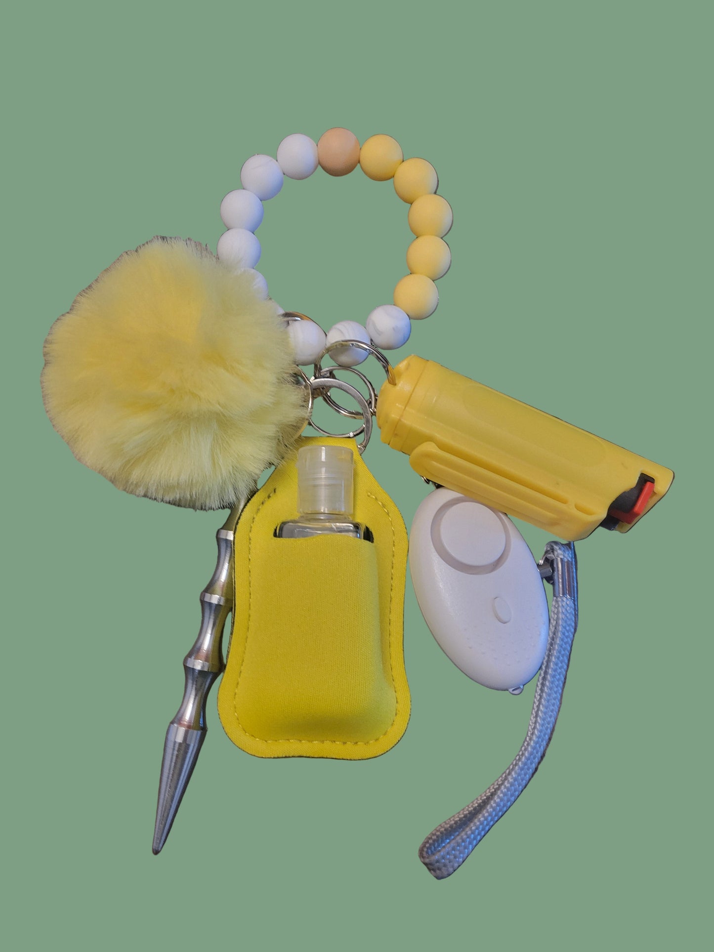 Beaded bracelet keychain